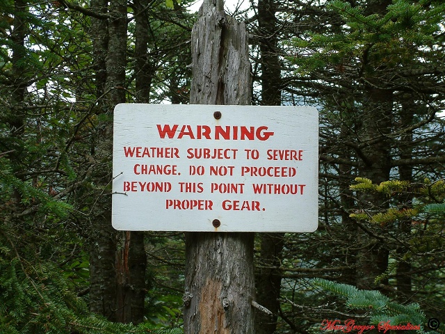 Alpine Zone Severe Weather Sign