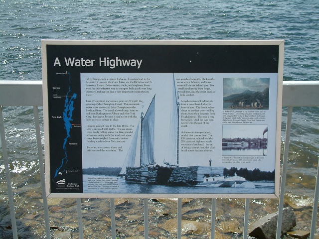 Lake Champlain History Plaque