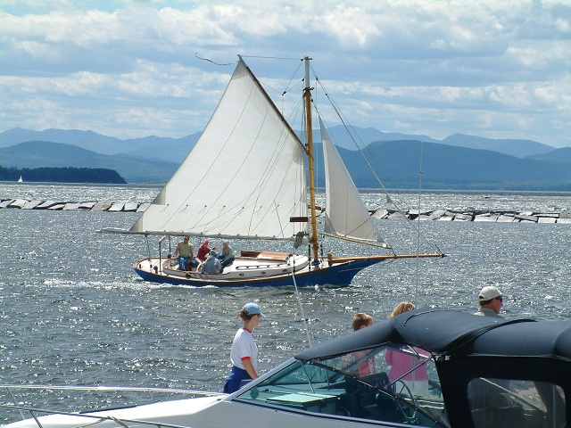 Sailboat Tacking On Lake Champlain