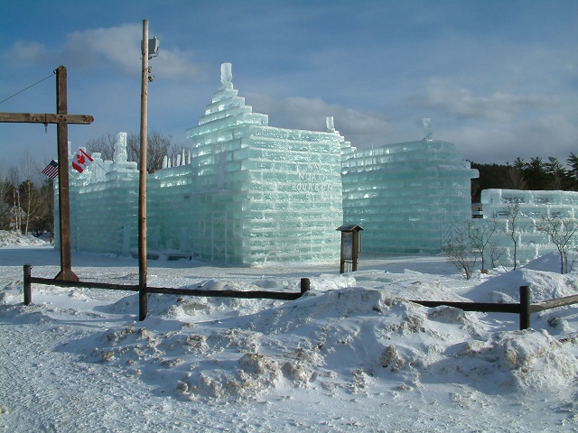 The Ice Castle In Saranac Lake Winter Carnival 2003 1