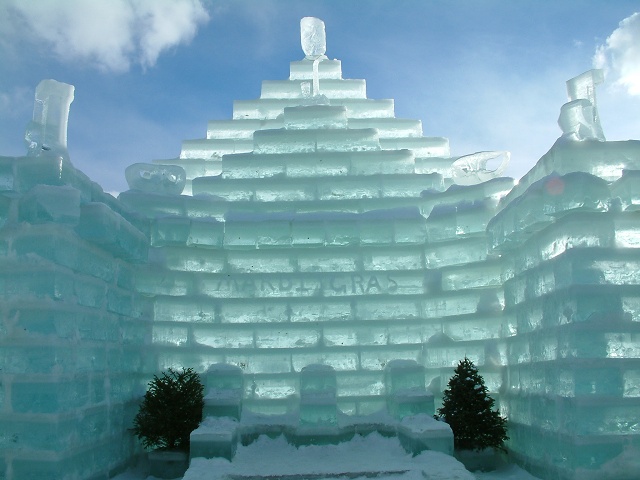 The Ice Castle In Saranac Lake Winter Carnival 2003 4