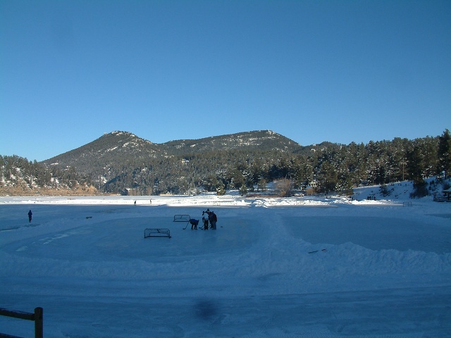 Iced Over Evergreen Lake (1 Of 2)