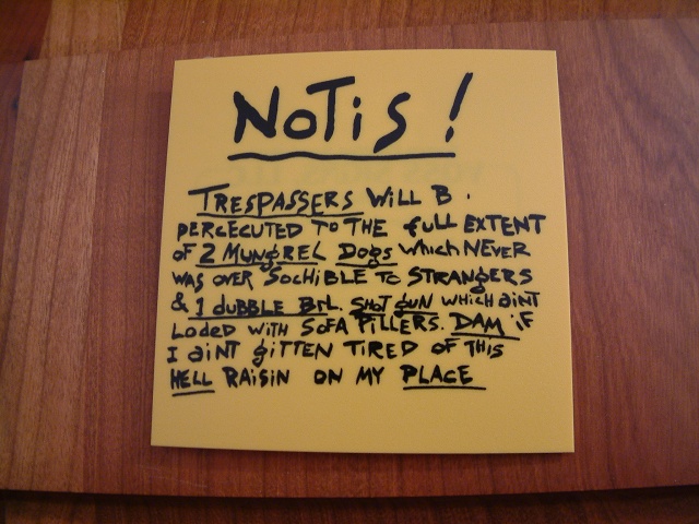 Hick Notice Sign