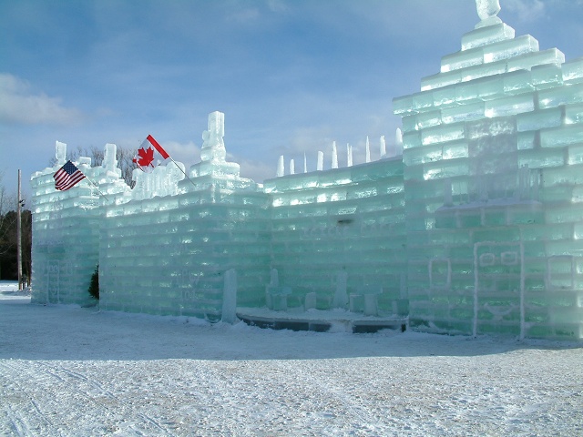 The Ice Castle In Saranac Lake Winter Carnival 2003 3
