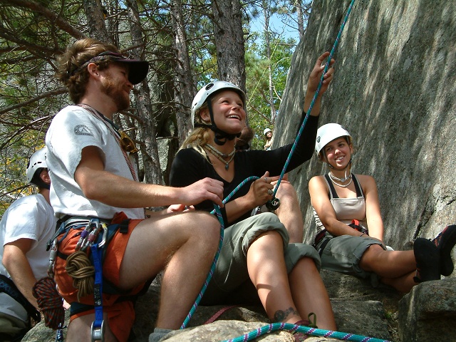 Todd Teaching Leah How To Belay 1